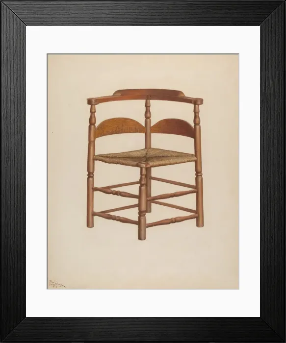 Framed Print : Corner Chair, 1941. Creator: Rolland Livingstone Framed Print : Corner Chair, 1941. Creator: Rolland Livingstone