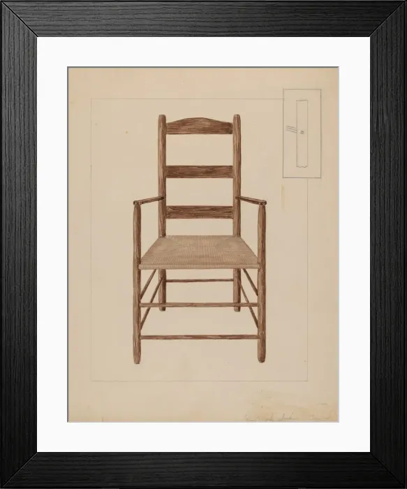 Framed Print : Chair, c. 1937. Creator: Frederick Jackson Framed Print : Chair, c. 1937. Creator: Frederick Jackson
