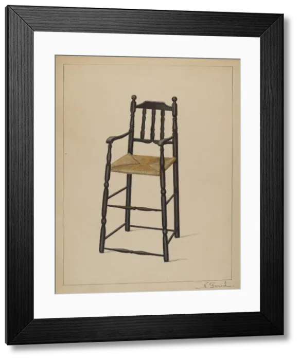 Framed Print : High Chair, 1936. Creator: Nicholas Gorid Framed Print : High Chair, 1936. Creator: Nicholas Gorid