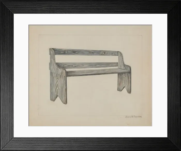 Framed Print : School Seat, c. 1938. Creator: Annie B Johnston