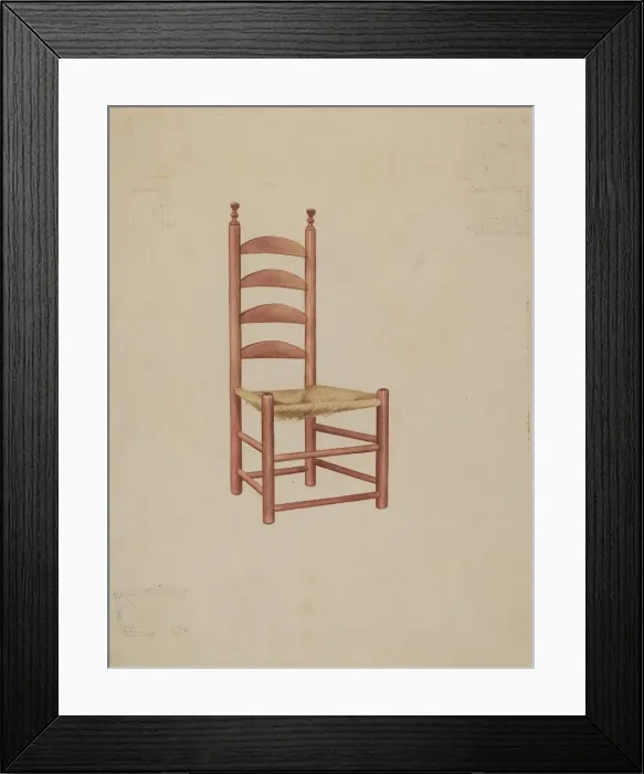 Framed Print : Chair, c. 1936. Creator: Samuel O. Klein Framed Print : Chair, c. 1936. Creator: Samuel O. Klein