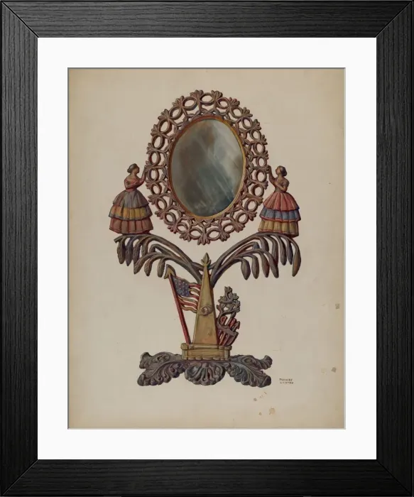 Framed Print : Mirror, c. 1937. Creator: Frances Lichten Framed Print : Mirror, c. 1937. Creator: Frances Lichten