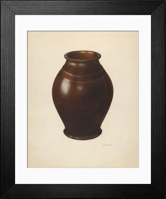 Framed Print : Jar, c. 1938. Creator: Nicholas Amantea Framed Print : Jar, c. 1938. Creator: Nicholas Amantea