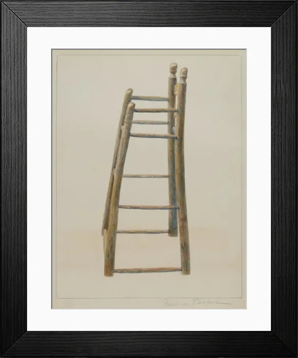 Framed Print : Childs High Chair, c. 1938. Creator: Cora Parker Framed Print : Childs High Chair, c. 1938. Creator: Cora Parker