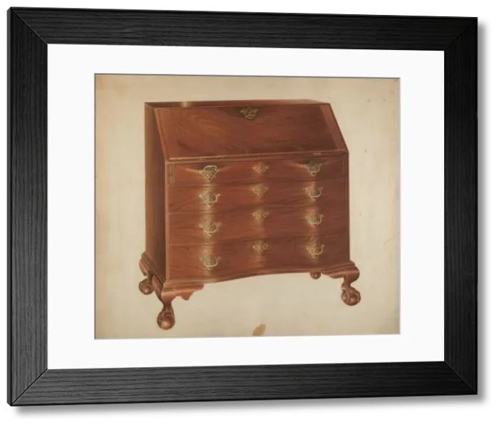 Framed Print : Desk, 1935 / 1942. Creator: Isadore Goldberg Framed Print : Desk, 1935 / 1942. Creator: Isadore Goldberg
