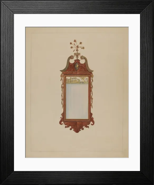 Framed Print : Hepplewhite Mirror, 1935 / 1942. Creator: Nicholas Gorid Framed Print : Hepplewhite Mirror, 1935 / 1942. Creator: Nicholas Gorid