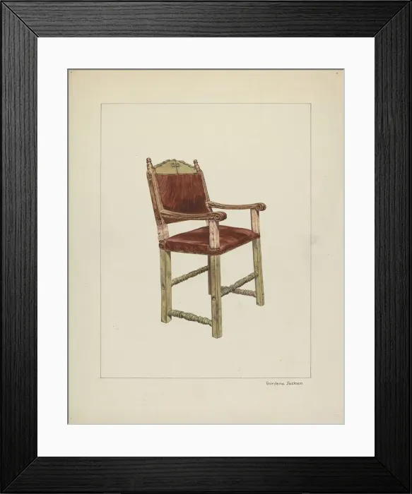 Framed Print : Sacramental Chair, c. 1939. Creator: Gordena Jackson Framed Print : Sacramental Chair, c. 1939. Creator: Gordena Jackson