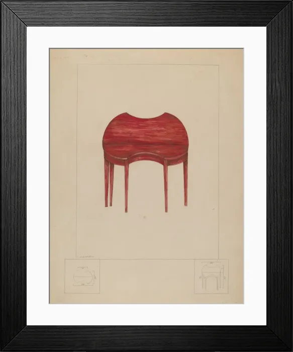 Framed Print : Card Table, c. 1936. Creator: Henry Meyers Framed Print : Card Table, c. 1936. Creator: Henry Meyers