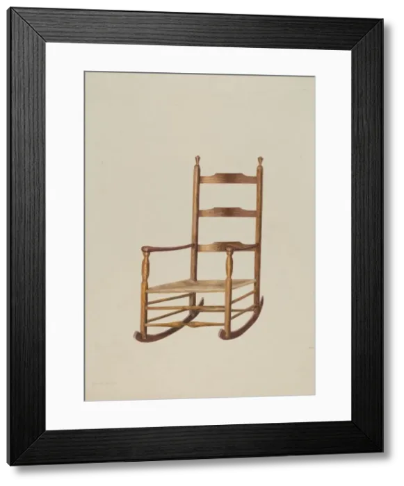 Framed Print : Rocking Chair, 1935 / 1942. Creator: Maud M Holme Framed Print : Rocking Chair, 1935 / 1942. Creator: Maud M Holme