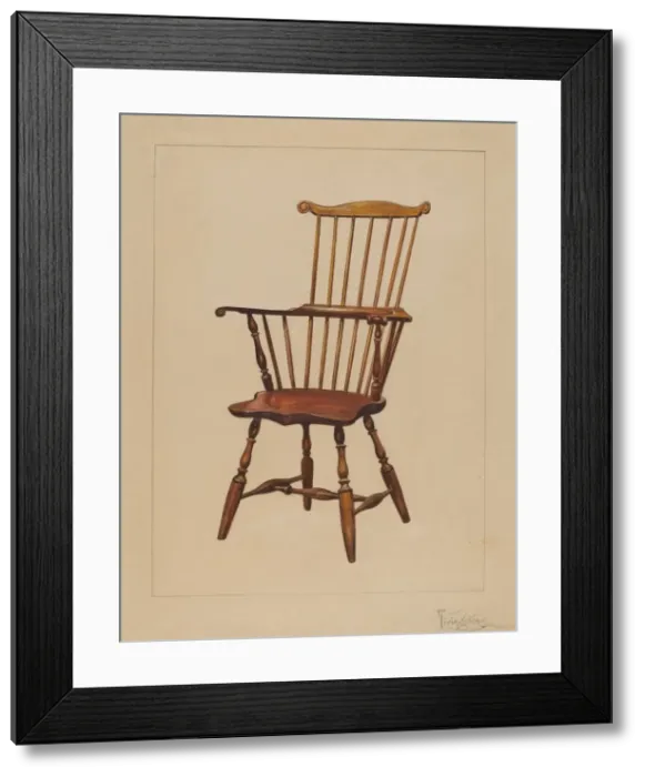 Framed Print : Chair, 1935 / 1942. Creator: Rolland Livingstone Framed Print : Chair, 1935 / 1942. Creator: Rolland Livingstone