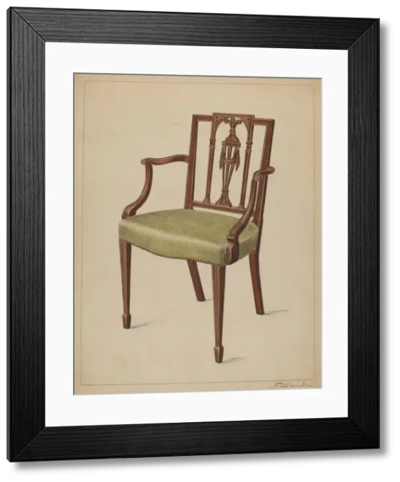 Framed Print : Armchair, c. 1936. Creator: Nicholas Gorid Framed Print : Armchair, c. 1936. Creator: Nicholas Gorid