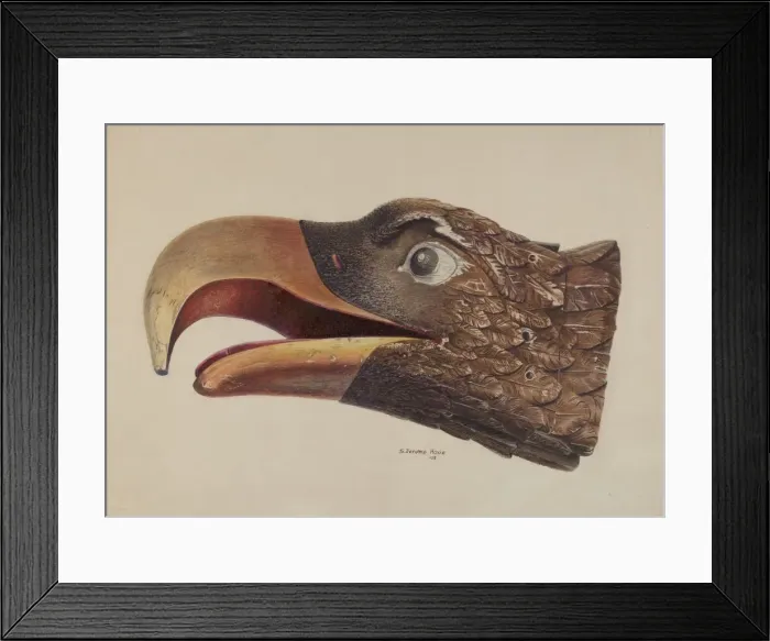 Framed Print : Figurehead, 1938. Creator: Jerome Hoxie Framed Print : Figurehead, 1938. Creator: Jerome Hoxie