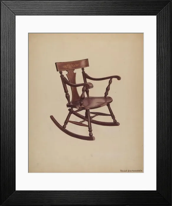 Framed Print : Rocker, 1940. Creator: Violet Hartenstein Framed Print : Rocker, 1940. Creator: Violet Hartenstein