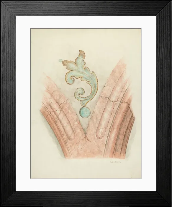 Framed Print : Ceiling Decoration, c. 1940. Creator: William Kieckhofel Framed Print : Ceiling Decoration, c. 1940. Creator: William Kieckhofel