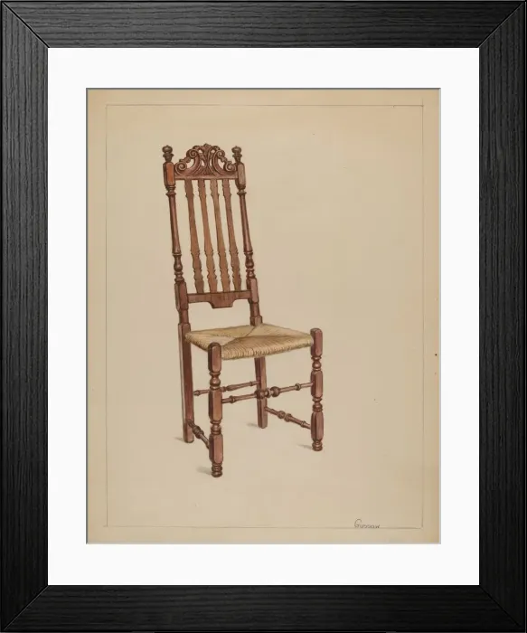 Framed Print : Side Chair, c. 1936. Creator: Bernard Gussow Framed Print : Side Chair, c. 1936. Creator: Bernard Gussow