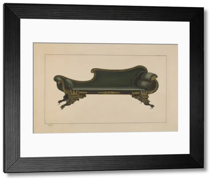 Framed Print : Sofa, 1936. Creator: Nicholas Gorid Framed Print : Sofa, 1936. Creator: Nicholas Gorid