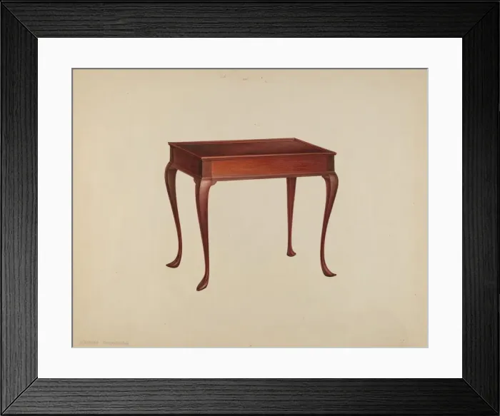 Framed Print : Tea Table, c. 1939. Creator: Isadore Goldberg Framed Print : Tea Table, c. 1939. Creator: Isadore Goldberg
