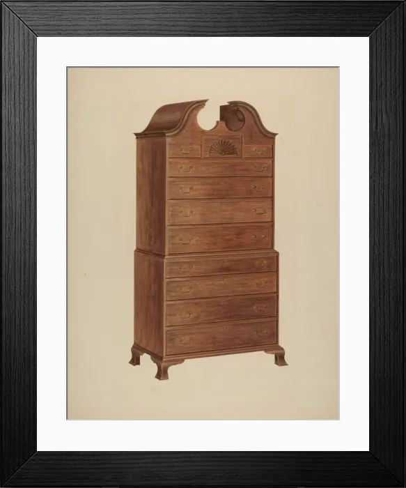 Framed Print : Chest-on-Chest, c. 1938. Creator: Arthur Johnson Framed Print : Chest-on-Chest, c. 1938. Creator: Arthur Johnson