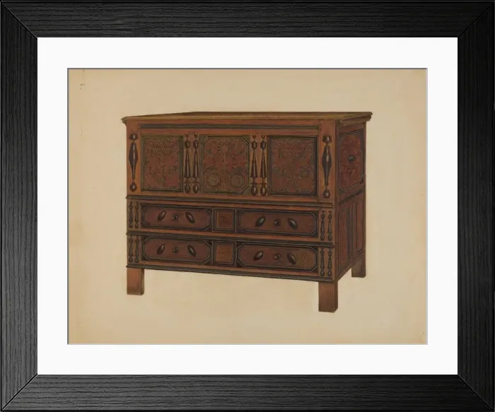 Framed Print : Chest, probably 1937. Creator: Meyer Goldbaum Framed Print : Chest, probably 1937. Creator: Meyer Goldbaum
