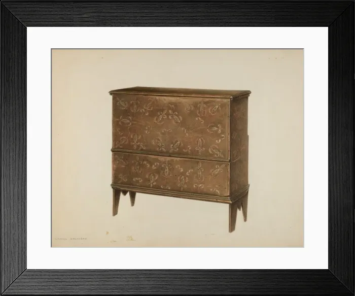 Framed Print : Chest with Drawer, c. 1939. Creator: Isadore Goldberg Framed Print : Chest with Drawer, c. 1939. Creator: Isadore Goldberg