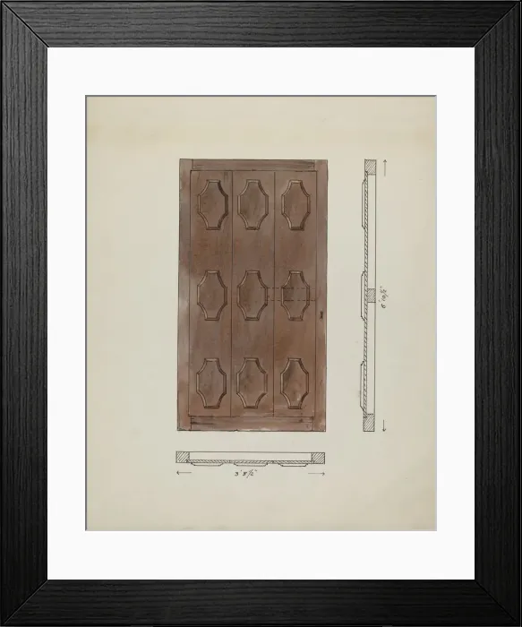 Framed Print : Sacristy Door, c. 1936. Creator: Geoffrey Holt Framed Print : Sacristy Door, c. 1936. Creator: Geoffrey Holt