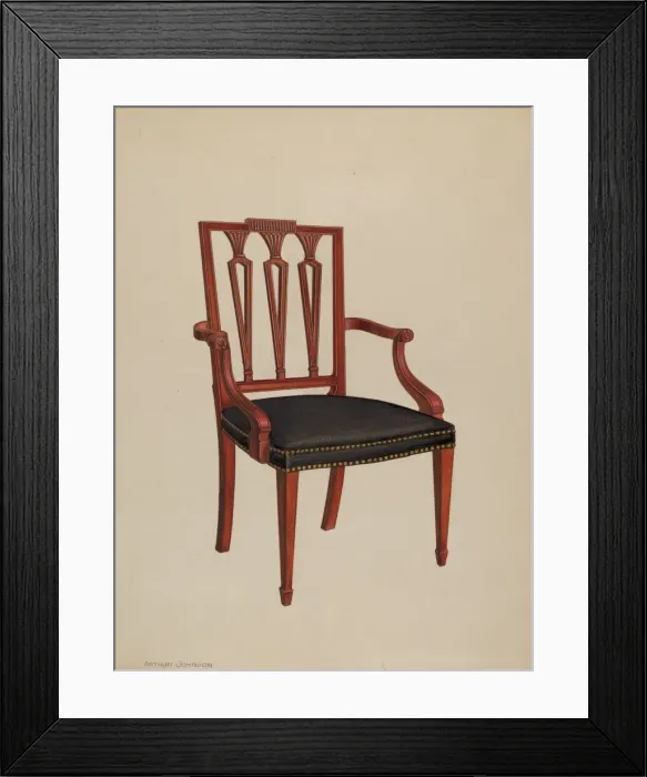 Framed Print : Armchair, c. 1937. Creator: Arthur Johnson Framed Print : Armchair, c. 1937. Creator: Arthur Johnson