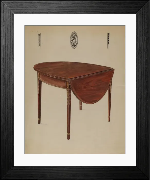 Framed Print : Pembroke Table (Drop Leaf), 1935 / 1942. Creator: Bernard Gussow Framed Print : Pembroke Table (Drop Leaf), 1935 / 1942. Creator: Bernard Gussow