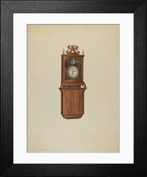 Framed Print : Wall Clock, c. 1938. Creator: Isadore Goldberg Framed Print : Wall Clock, c. 1938. Creator: Isadore Goldberg