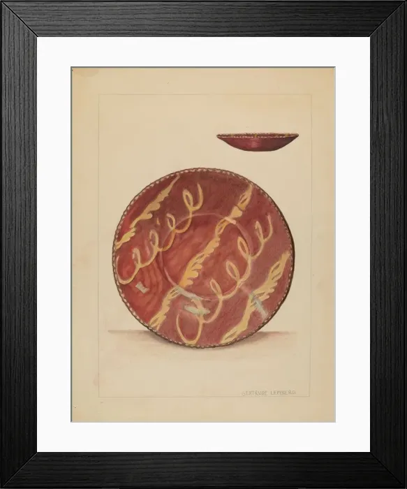 Framed Print : Plate, c. 1936. Creator: Gertrude Lemberg Framed Print : Plate, c. 1936. Creator: Gertrude Lemberg