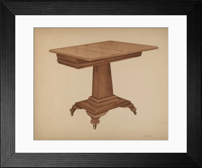 Framed Print : Table (pedestal), c. 1940. Creator: LeRoy Griffith Framed Print : Table (pedestal), c. 1940. Creator: LeRoy Griffith