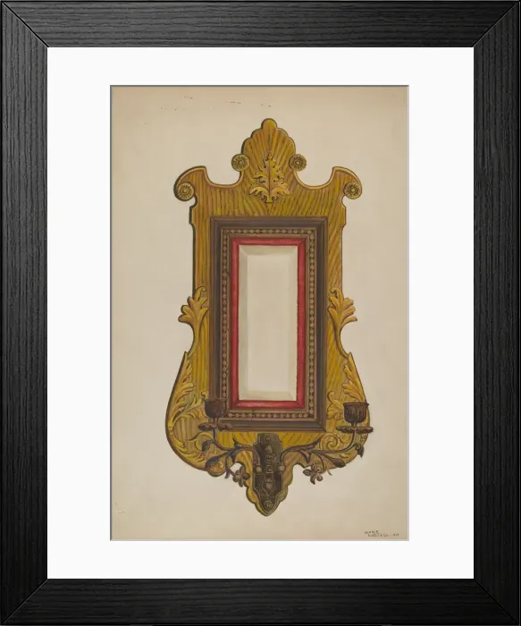 Framed Print : Mirror, 1940. Creator: Marie Lutrell Framed Print : Mirror, 1940. Creator: Marie Lutrell