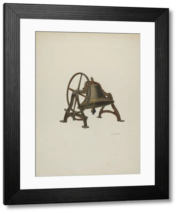 Framed Print : Elementary School Bell, 1940. Creator: William Kieckhofel Framed Print : Elementary School Bell, 1940. Creator: William Kieckhofel