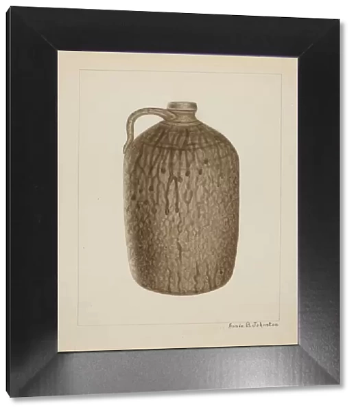 Stoneware Jar, c. 1938. Creator: Annie B Johnston