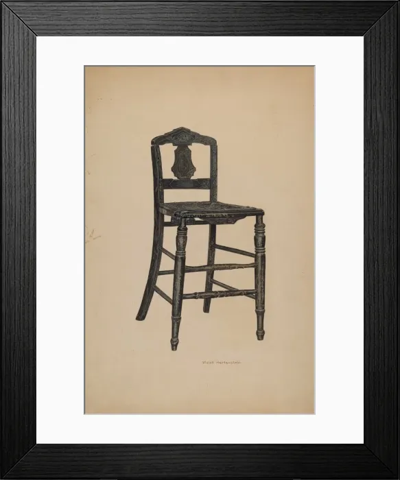 Framed Print : Youths Chair, c. 1940. Creator: Violet Hartenstein Framed Print : Youths Chair, c. 1940. Creator: Violet Hartenstein
