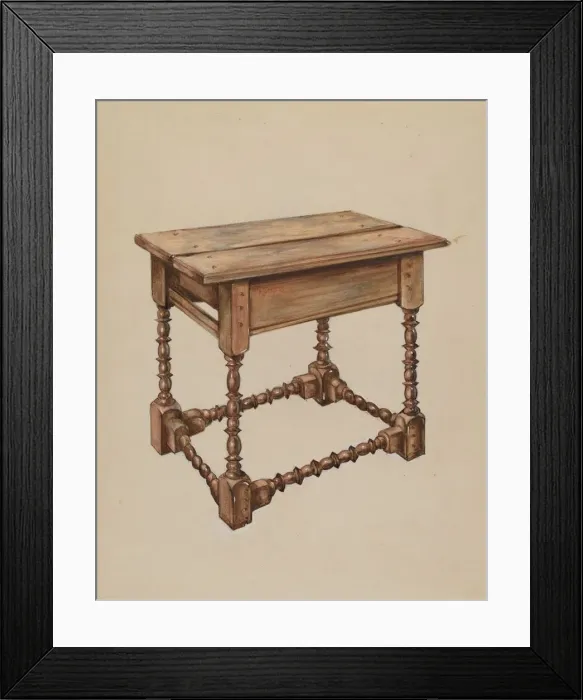 Framed Print : Tavern Table, c. 1936. Creator: Isadore Goldberg Framed Print : Tavern Table, c. 1936. Creator: Isadore Goldberg