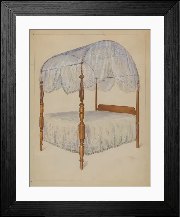 Framed Print : Bed, 1935 / 1942. Creator: Bernard Gussow Framed Print : Bed, 1935 / 1942. Creator: Bernard Gussow