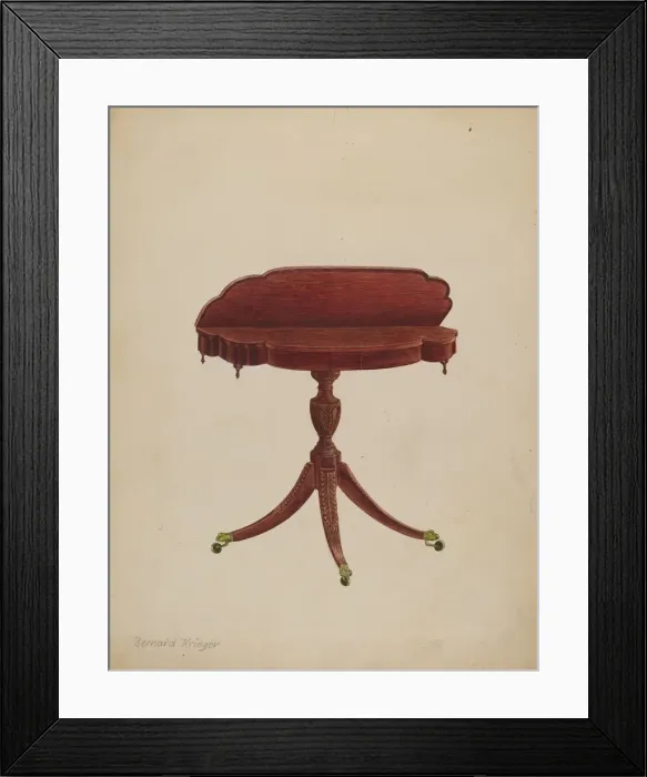 Framed Print : Table Pedestal, c. 1940. Creator: Bernard Krieger Framed Print : Table Pedestal, c. 1940. Creator: Bernard Krieger