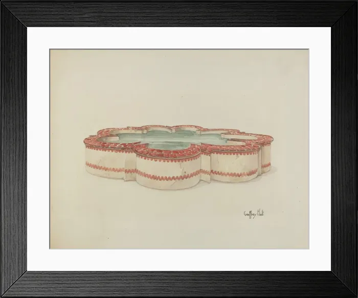 Framed Print : Mission Fountain, 1937. Creator: Geoffrey Holt Framed Print : Mission Fountain, 1937. Creator: Geoffrey Holt
