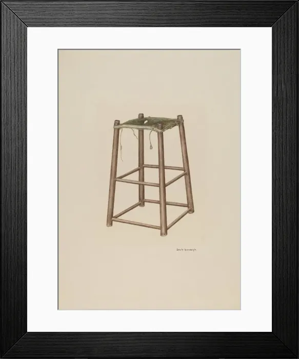 Framed Print : Office High Stool, c. 1940. Creator: Ursula Lauderdale Framed Print : Office High Stool, c. 1940. Creator: Ursula Lauderdale