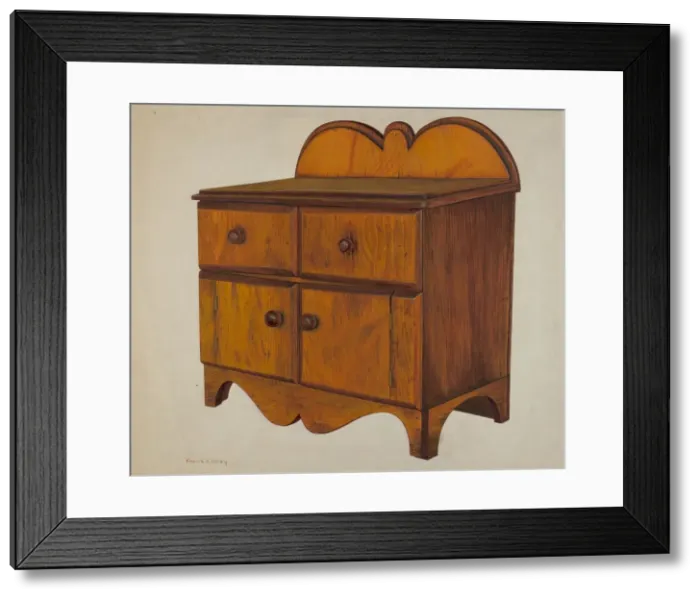 Framed Print : Miniature Chest, c. 1940. Creator: Frank Gray Framed Print : Miniature Chest, c. 1940. Creator: Frank Gray
