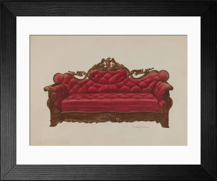 Framed Print : Settee (Eagle), c. 1940. Creator: Henry Moran Framed Print : Settee (Eagle), c. 1940. Creator: Henry Moran