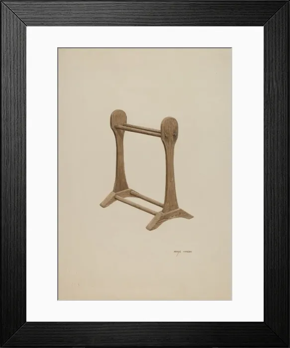 Framed Print : Drying Rack, c. 1940. Creator: Mary Hansen Framed Print : Drying Rack, c. 1940. Creator: Mary Hansen