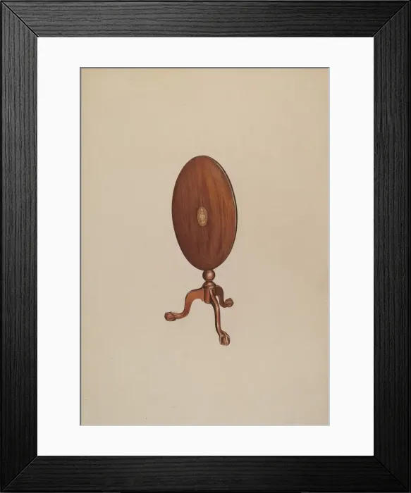 Framed Print : Tilt Top Table, c. 1937. Creator: Dorothy Handy Framed Print : Tilt Top Table, c. 1937. Creator: Dorothy Handy