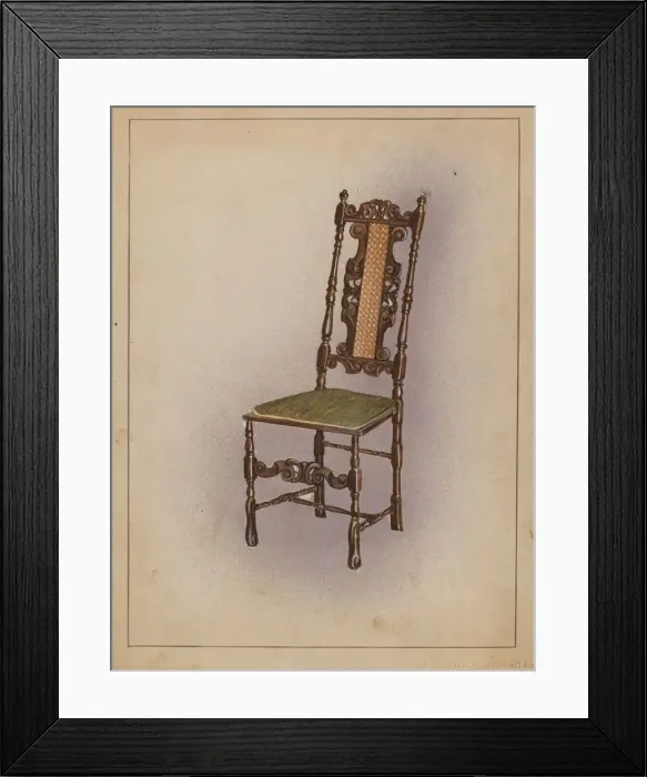 Framed Print : Side Chair, c. 1936. Creator: Nicholas Gorid Framed Print : Side Chair, c. 1936. Creator: Nicholas Gorid