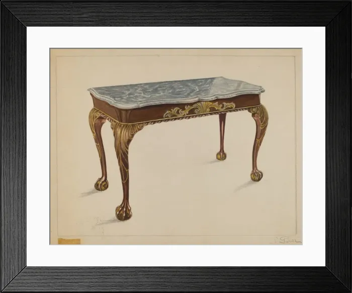 Framed Print : Pier Table, c. 1936. Creator: Nicholas Gorid Framed Print : Pier Table, c. 1936. Creator: Nicholas Gorid