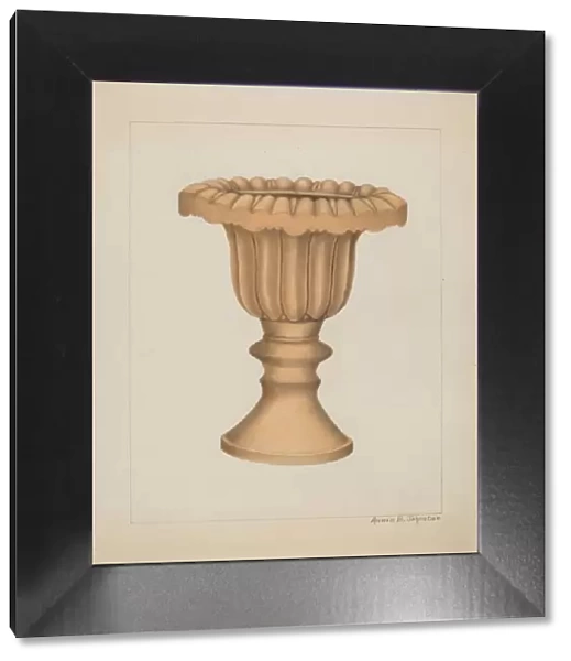 Pottery Vase, c. 1938. Creator: Annie B Johnston