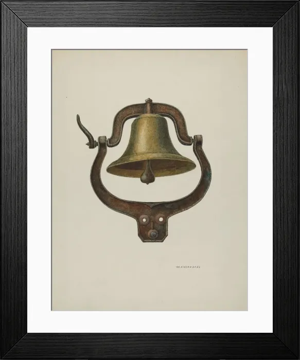 Framed Print : Dinner Bell, 1940. Creator: William Kieckhofel Framed Print : Dinner Bell, 1940. Creator: William Kieckhofel