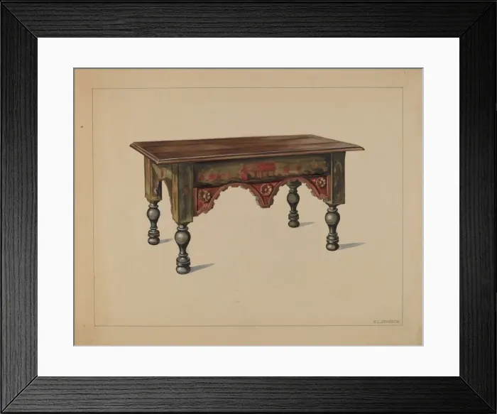 Framed Print : Bench, c. 1936. Creator: Philip Johnson Framed Print : Bench, c. 1936. Creator: Philip Johnson
