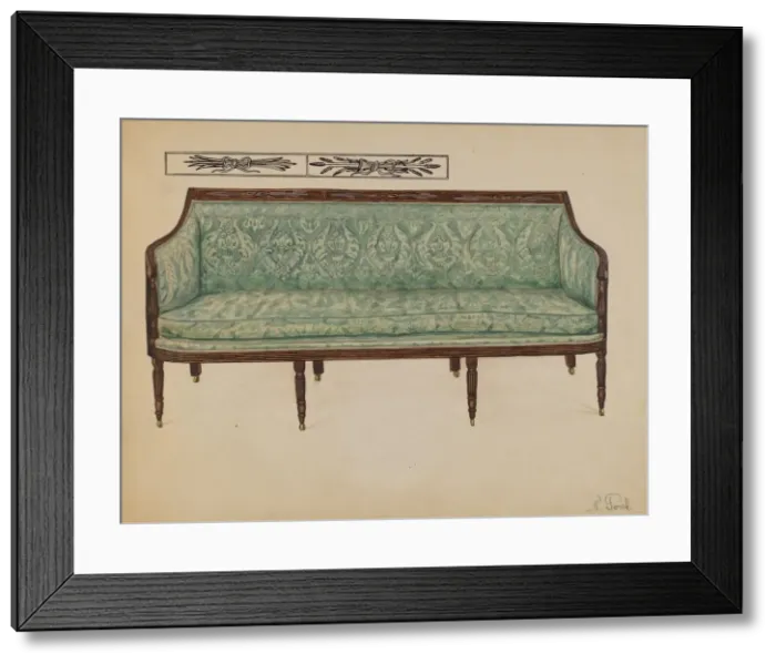 Framed Print : Sofa, 1935 / 1942. Creator: Nicholas Gorid Framed Print : Sofa, 1935 / 1942. Creator: Nicholas Gorid