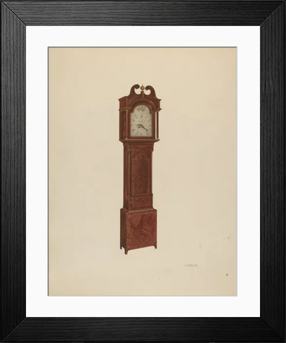 Framed Print : Tall Clock, 1937. Creator: Arsen Maralian Framed Print : Tall Clock, 1937. Creator: Arsen Maralian